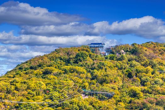 A Treetop Zip LIne in Labadee Haiti