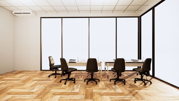 Office business - beautiful boardroom meeting room and conference table, modern style. 3D rendering