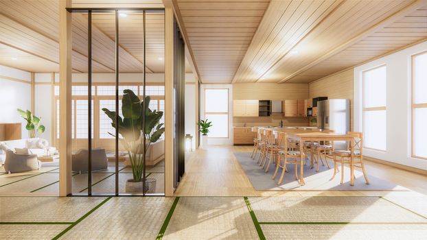 multi function room ideas, japanese room interior design.3D rendering