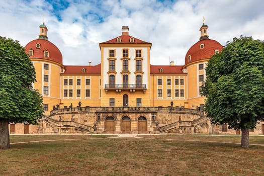 Baroque castle Moritzburg Castle, Moritzburg, near Dresden, Saxony, Germany.