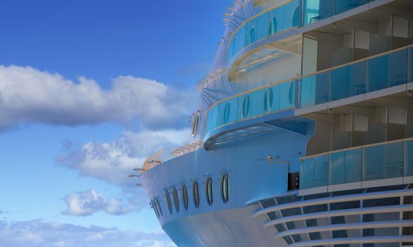 Portholes on Front of a Luxury Cruise ship