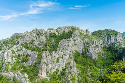 Rock or Stone Mountain Khao Dang View Point Prachuap Khiri Khan Thailand Close Up