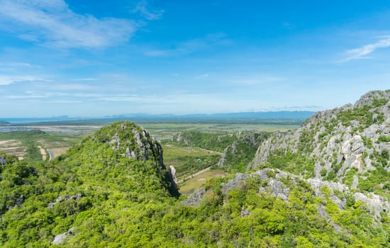 Rock or Stone Mountain Khao Dang View Point Prachuap Khiri Khan Thailand Left Frame
