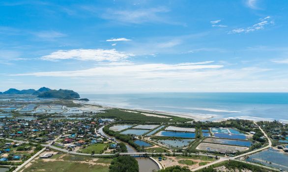 City or Town and Home Top View at Khao Dang View Point Prachuap Khiri Khan Thailand 3