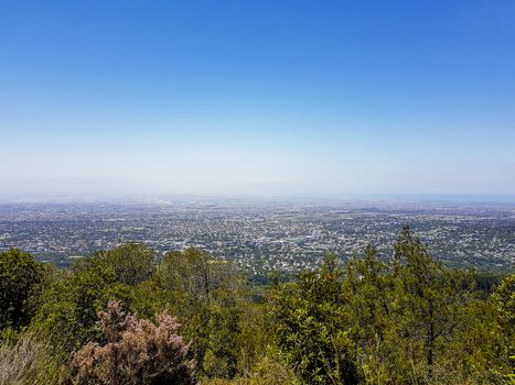 View from Table Mountain National Park in Cape Town to the Claremont area in South Africa.