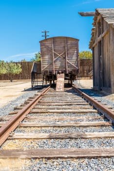 old train tracks and old vagon