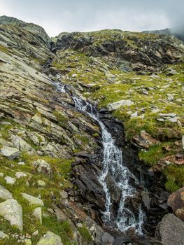 Hike to the Sponser lakes in the Meraner Land in the Texelgruppe nature park near Partschins, South Tyrol, Italy