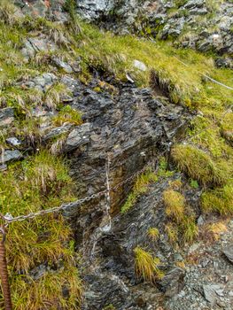 Hike to the Sponser lakes in the Meraner Land in the Texelgruppe nature park near Partschins, South Tyrol, Italy