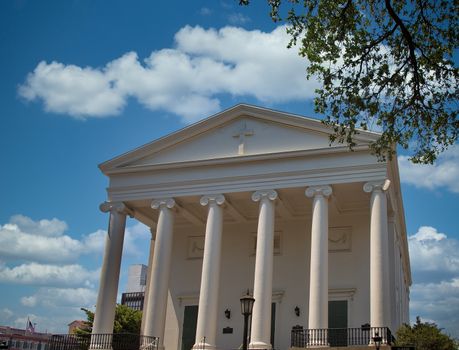 Christ Church in Savannah, Georgia with Columns