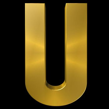 Alphabet gold font U