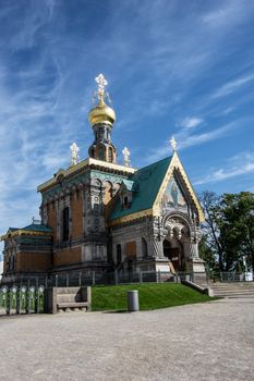 Russian churches with onion domes in Darmstadt