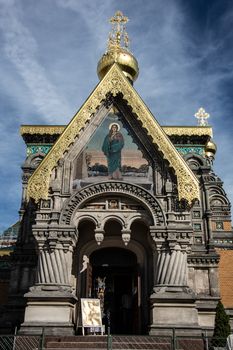 Russian churches with onion domes in Darmstadt