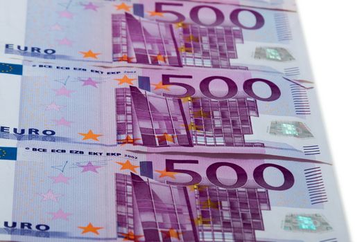 banknotes are in denominations of 500 Euro at the rate of three bills