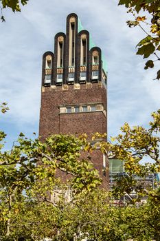 The wedding tower as a landmark in Darmstadt