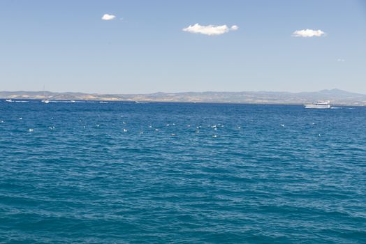 sea ​​landscape in Porto Santo Stefano in summer