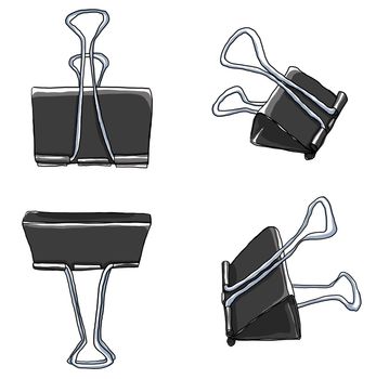 art Binder Clips Paper Clips Durable Office Paper File Organize photo clip holder office accessories painting illustration