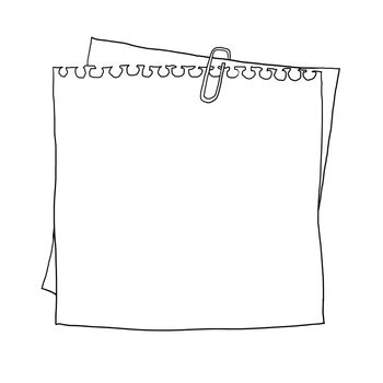 notebook paper on  cardboard background line art
