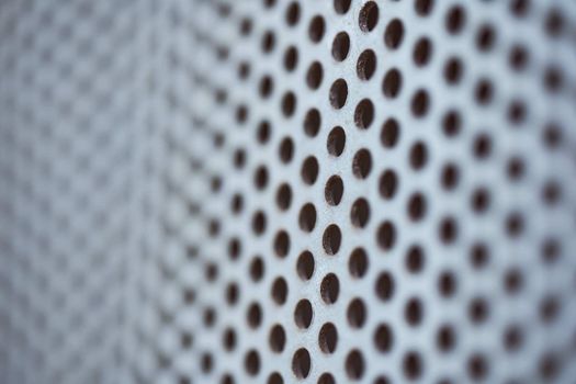 Round steel grid closeup. background. Macro effect. High quality photo