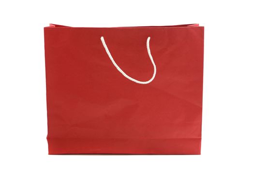 Red Paper bag isolated in white background