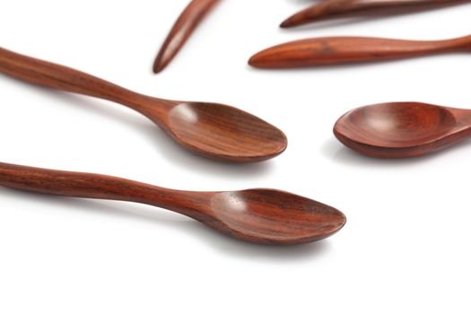 Wood spoon isolated in white background