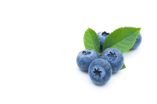  Blueberry fruit on a white background