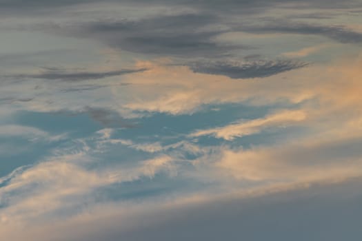 The cloudy beautiful sky with the light shining from the sun. The softness of the cloud creates a feeling of relaxation. copy space.