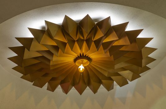 Bangkok, Thailand, Jul 03, 2020 : Beautiful interior design with Ceiling lamp in Scala cinema at Siam Square. Cultural entertainment.