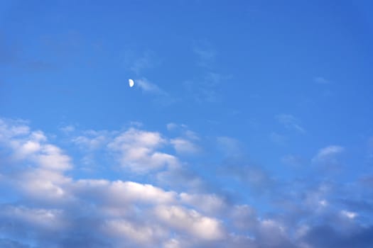 Beautiful blue sky with clouds