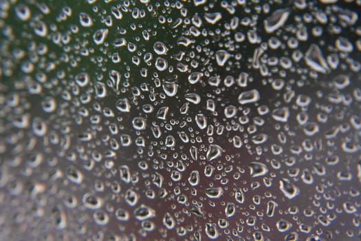 Drops of rain on the window, shallow dof