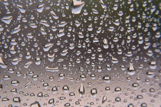 Drops of rain on the window, shallow dof