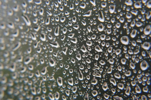 Drops of rain on the window, shallow dof