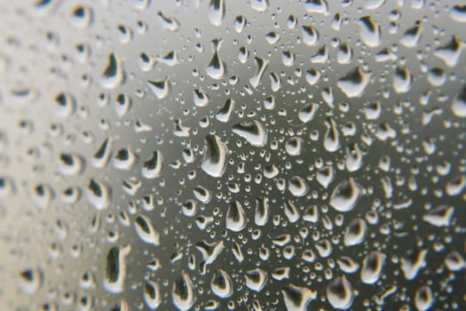 Drops of rain on the window, shallow dof