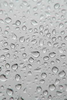 Drops of rain on the window, shallow dof