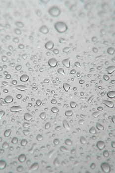 Drops of rain on the window, shallow dof