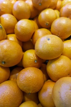 Oranges fruit on market stall