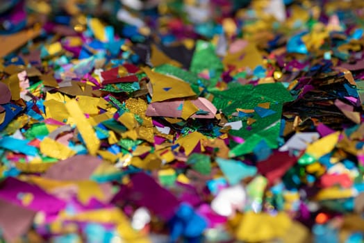 Assortment of glitter with selective focus