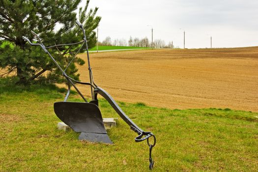 Metal plow for plowing fields