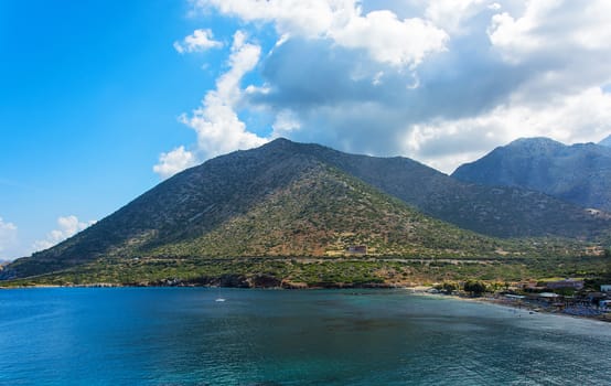 Bay Beach Livadi in the village of Bali in Crete