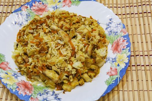 Rice porridge, cooked with meat