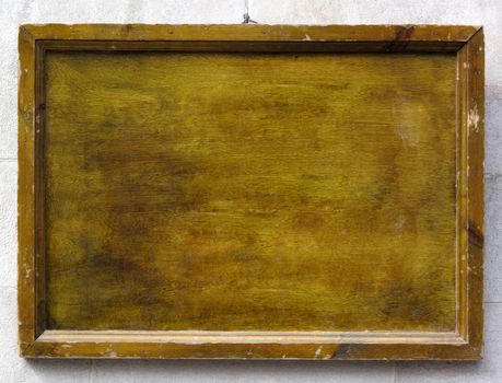 Old brown weathered distressed wood sign frame background stock photo