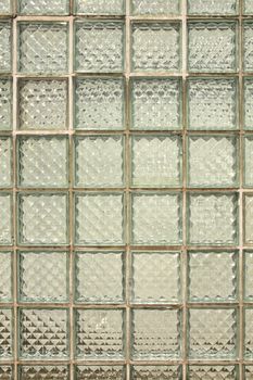 Glass brick block tiles wall background stock photo