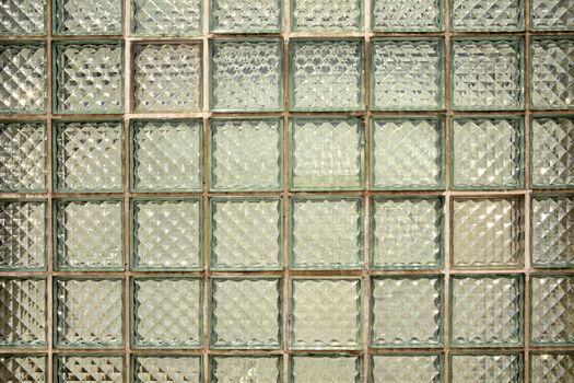 Glass brick block tiles wall background stock photo