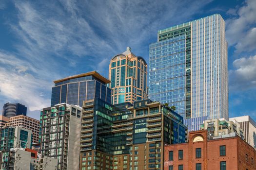 Old Condos and Modern Towers in Seattle