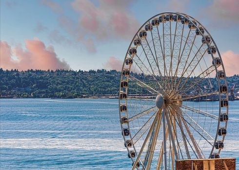 Ferris Wheel on Puget Sound in Seattle