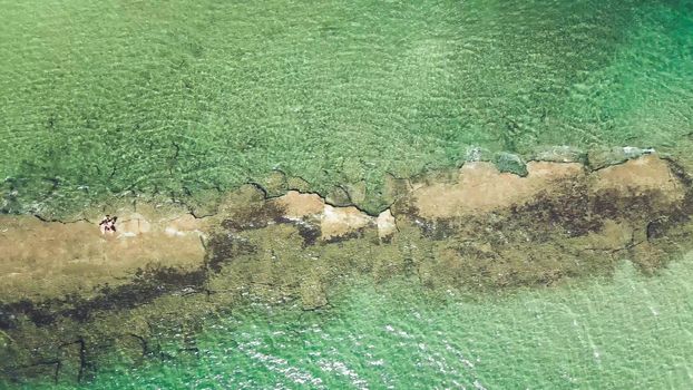 Amazing aerial view of Tuscany coastline in summer season, Italy.