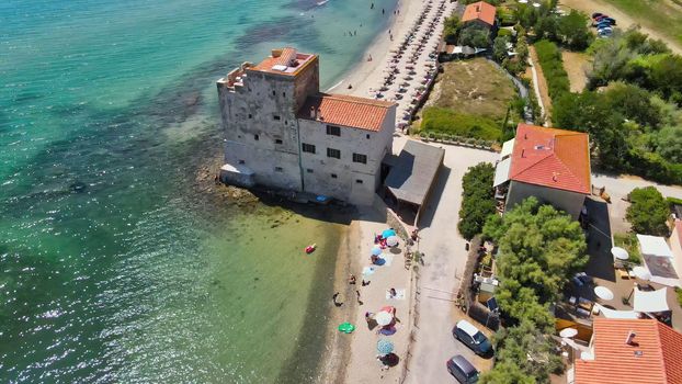 Torre Mozza, Tuscany. Aerial view of beautiful italian coastline.