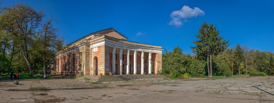 Odessa, Ukraine 10.30.2019. Abandoned Dukovsky park in Odessa, Ukraine, on a sunny autumn day