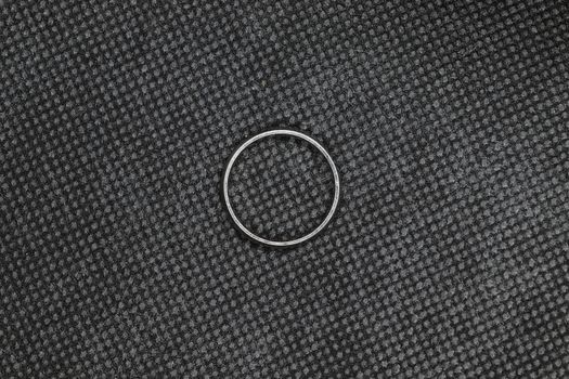 round ring on black transparent background (silver jewels)