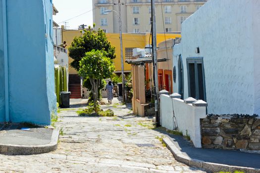 Life in the colorful streets of Bo-Kaap Schotsche Kloof in Cape Town.