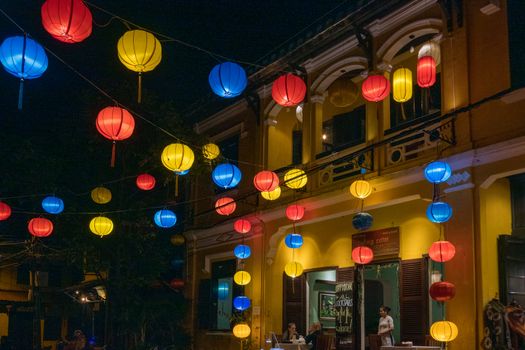 Hoi An Vietnam a World Heritage Site ancient town on river now famous for lanterns and holiday destination an exceptionally well-preserved example of a Southeast Asian trading port dating from the 15th to the 19th century. High quality photo